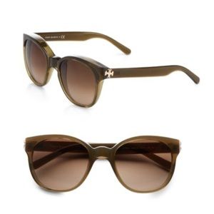 Tory Burch Olive Green Sunglasses with Case